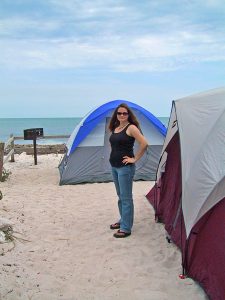 You can camp pretty darn close to the beach at some Bahia Honda State Park campsites
